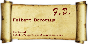 Felbert Dorottya névjegykártya